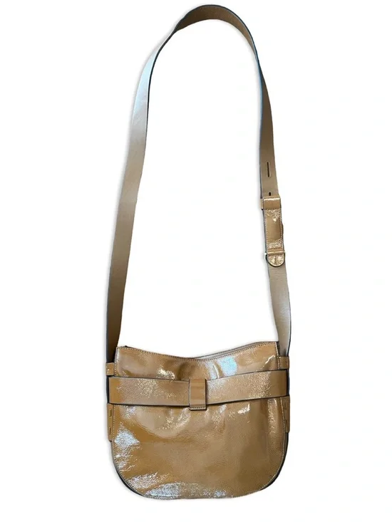 Tory Burch Gemini Link Patent Leather Cross Body in Umber NEW - Picture 16 of 16